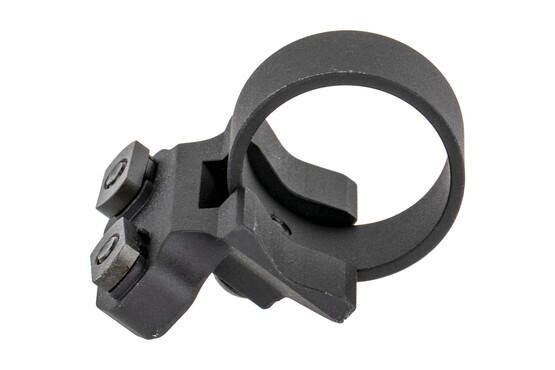 The Arisaka Defense 1 inch Ring Light M-LOK Mount is machined from aluminum with hardcoat anodized finish